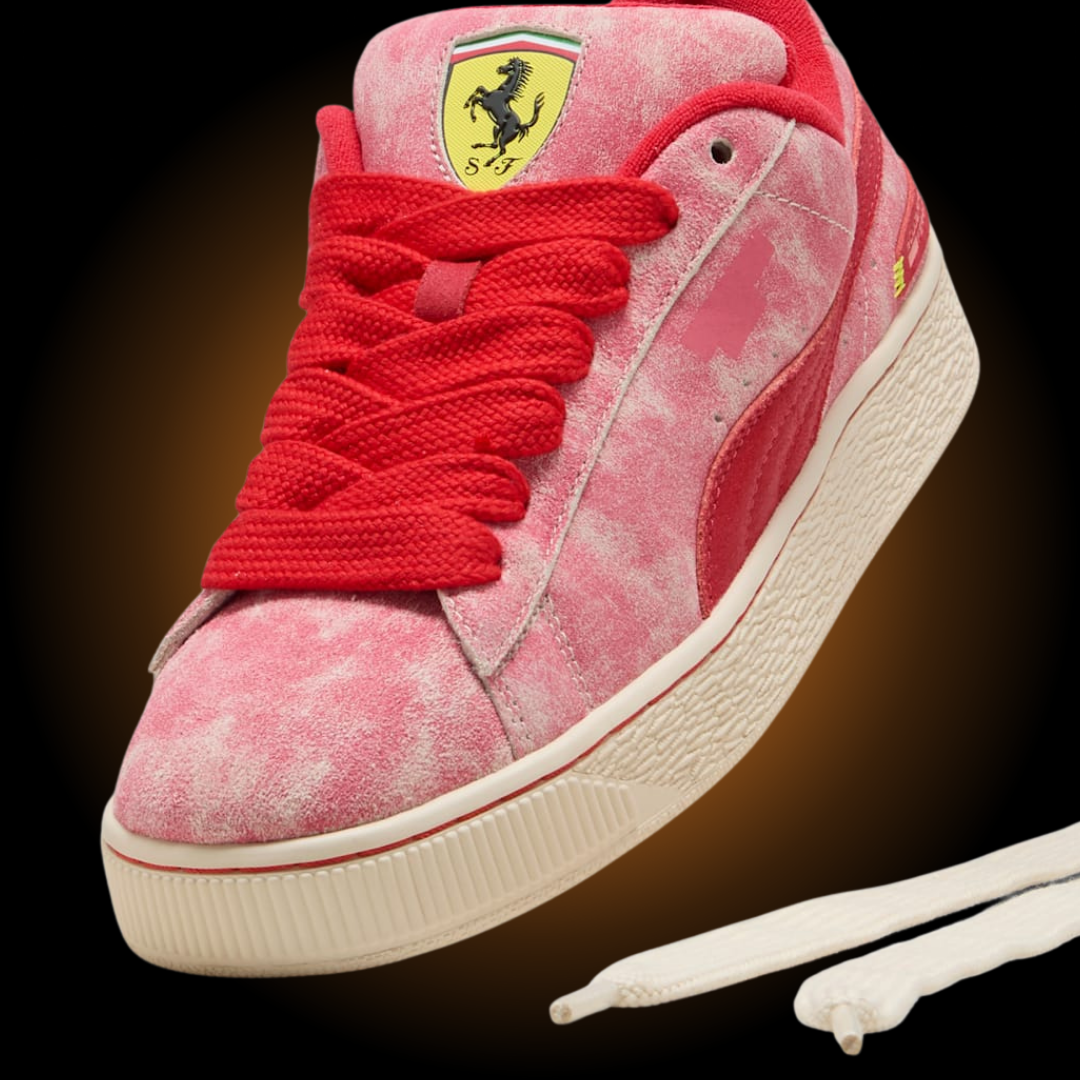 FERRARI PUMA SUEDE XL LAS VEGAS GP DESERT SUN | ROSSO CORSA