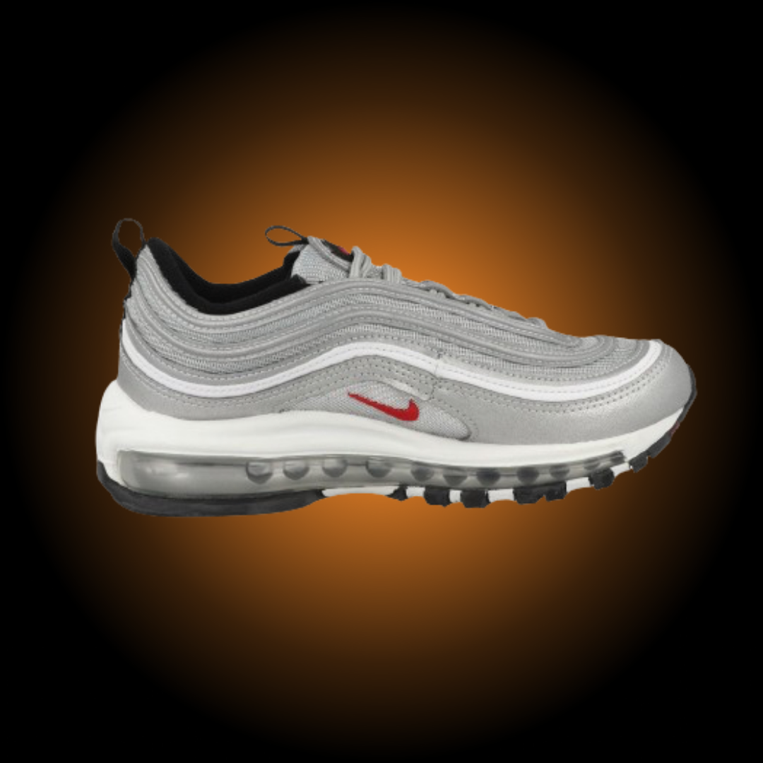 NIKE AIR MAX 97 SILVER ARGENTO (SWOOSH RED / ROSSO)