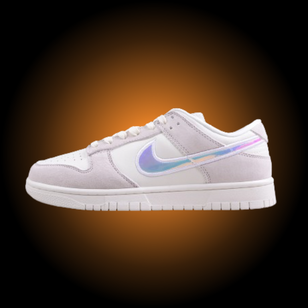 NIKE DUNK LOW SAIL IRIDESCENT SWOOSH - BEIGE BIANCO IRIDESCENTI