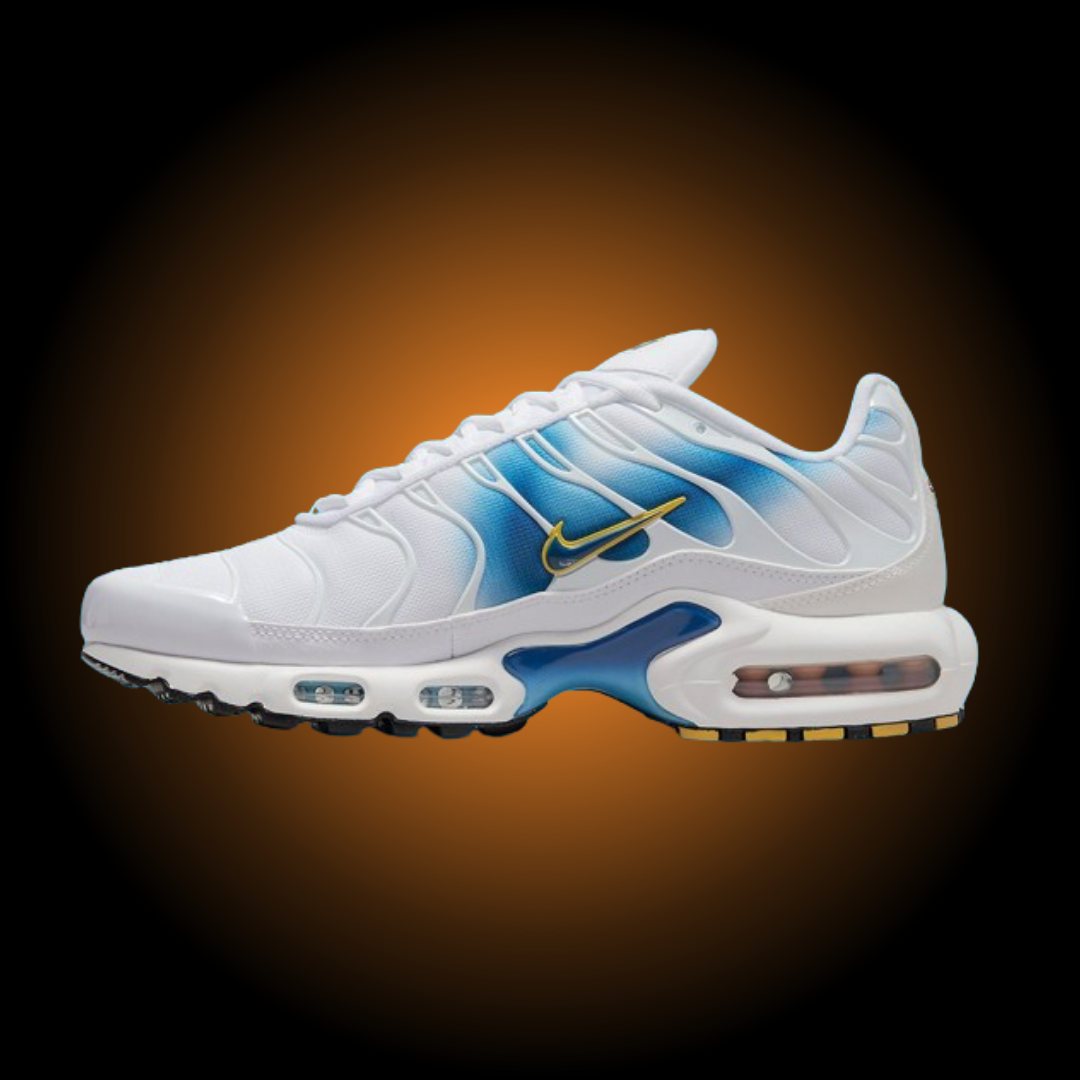 NIKE AIR MAX PLUS TN (TUNED) SPRAY PAINT WHITE BLU - BIANCO BLU