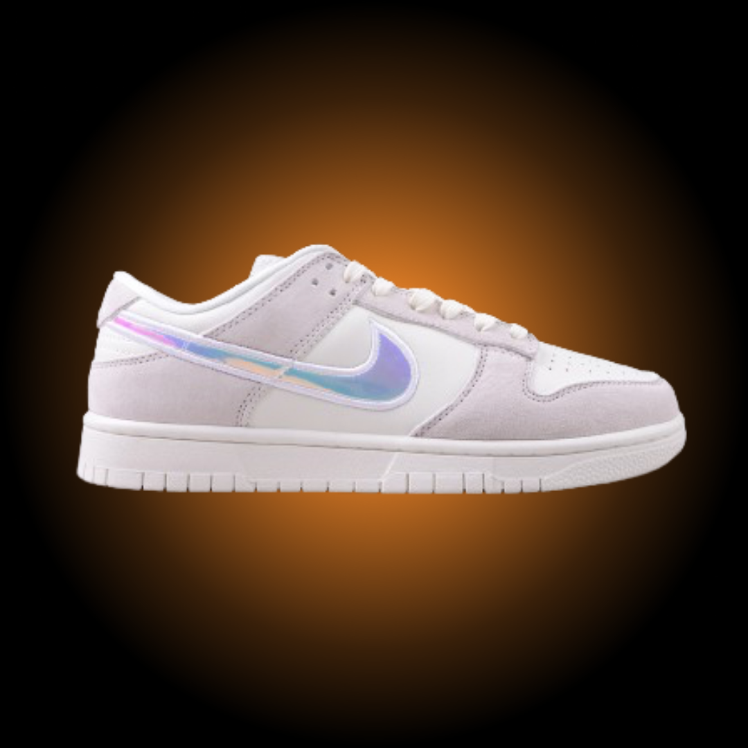 NIKE DUNK LOW SAIL IRIDESCENT SWOOSH - BEIGE BIANCO IRIDESCENTI