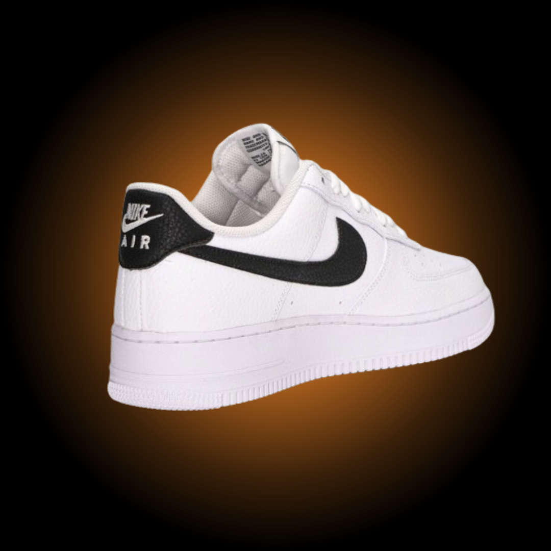 NIKE AIR FORCE 1 '07 LOW WHITE BLACK SWOOSH